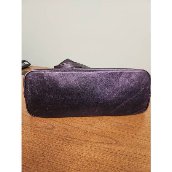 Longchamp Shoulder Handbag Tote purple Genuine Leather Rhinestone Large (PF) - Picture 16 of 16